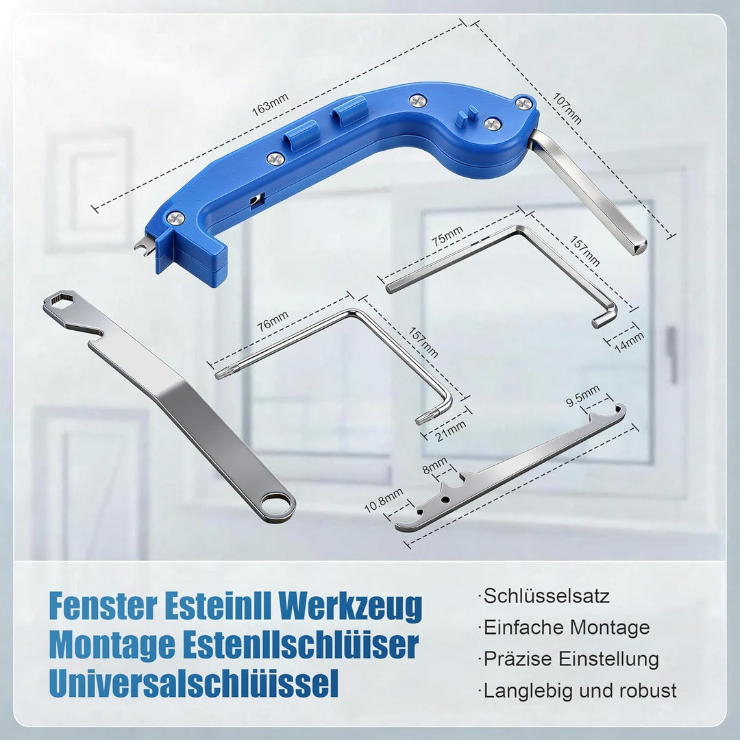 Enhon Fenster Einstellwerkzeug Set, Fenster Einstell Werkzeug Montage Multifunktions Tool Imbus TX15