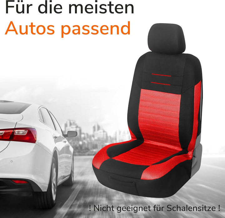 Upgrade4cars Autositzbezüge Set Universal Version 2026 | Auto-Schonbezüge für die Vordersitze & Rück