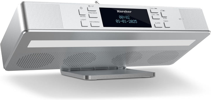 Karcher RA 2038D-S - Küchenradio mit UKW/DAB+ Radio, Unterbauradio mit Bluetooth & Leuchte, Digitalr