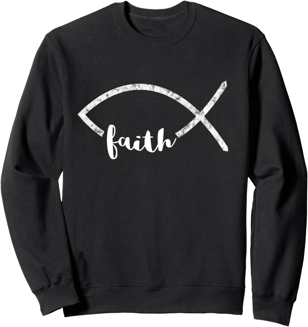 Jesus Fisch Ichthys Symbol Christentum Christen Glauben Sweatshirt