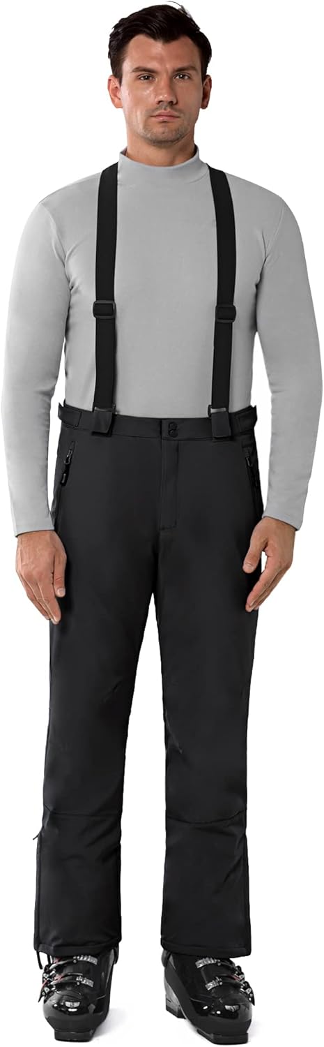 33,000ft Herren Skihose Hosenträgerhose Outdoorhose Wasserdicht Winddichte Softshellhose Warme Gefüt