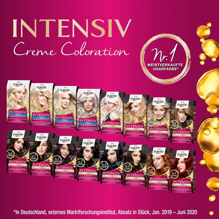 Palette Intensiv Creme Coloration 11–11 Ultra Titanium Blond Stufe 3 (3 x 115 ml), Permanente Haarfa