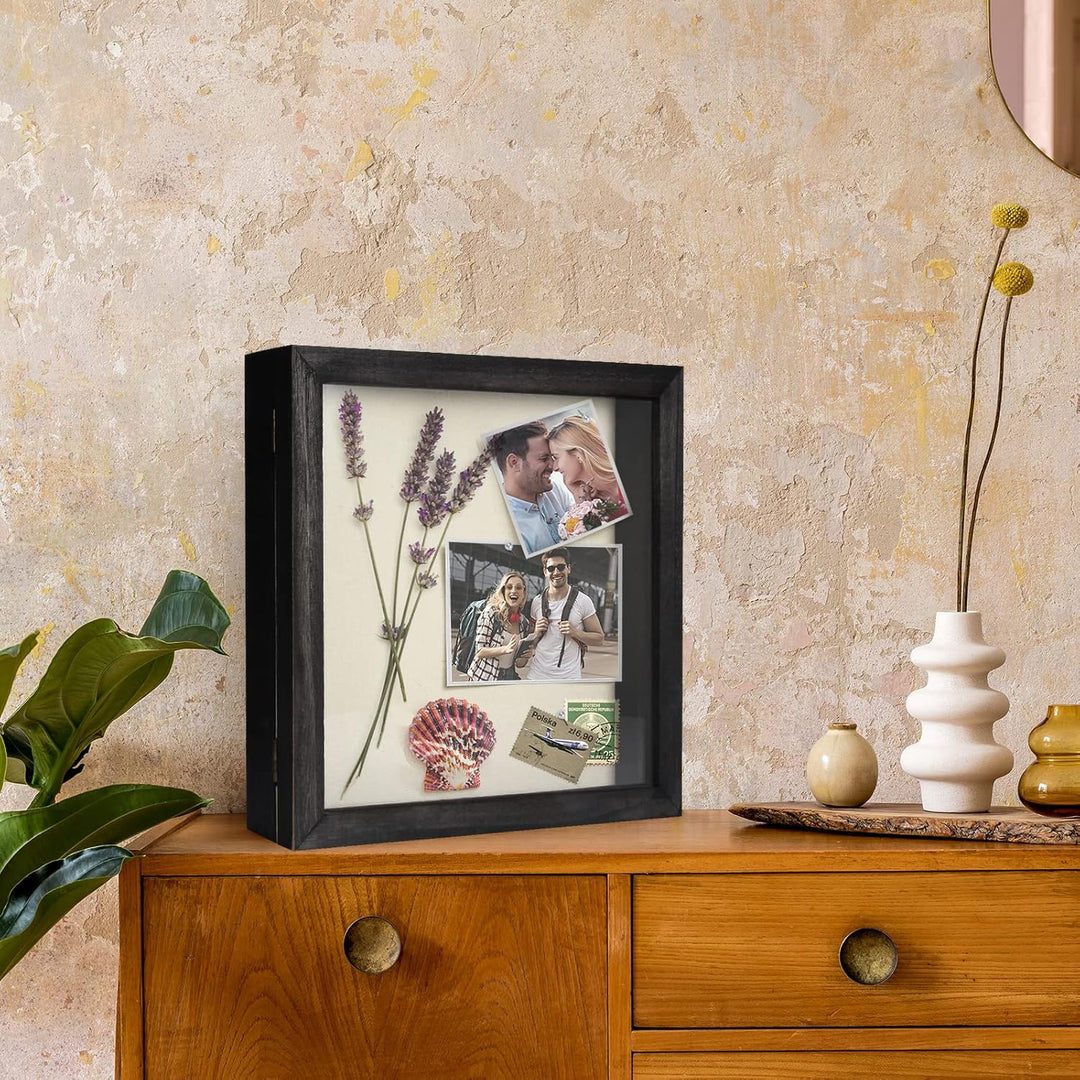 TJ.MOREE Flower Shadow Box Vitrine Schattenbox-Rahmen mit Glasfenster Hochzeitsstrauss Erinnerungsst