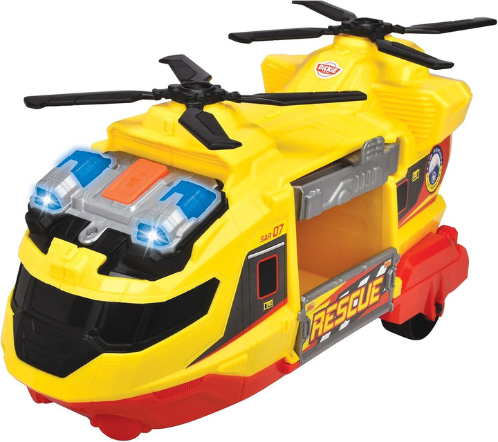 Dickie Toys - Helicopter (30 cm) - grosser Rettungs-Hubschrauber ab 3 Jahre mit Kran-Arm & Zubehör,