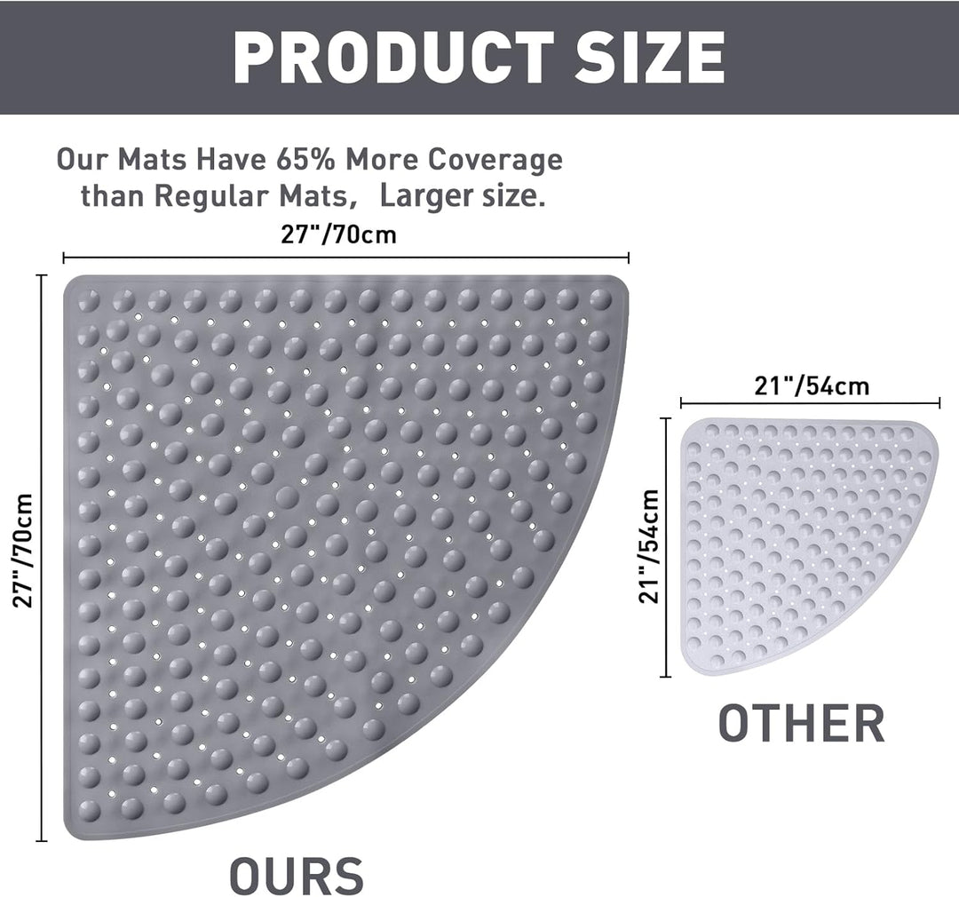 Walant Duschmatte rutschfest 70x70 cm,Badewannenmatte mit Saugnäpfen,BPA-frei PVC Bath Mat, Schimmel