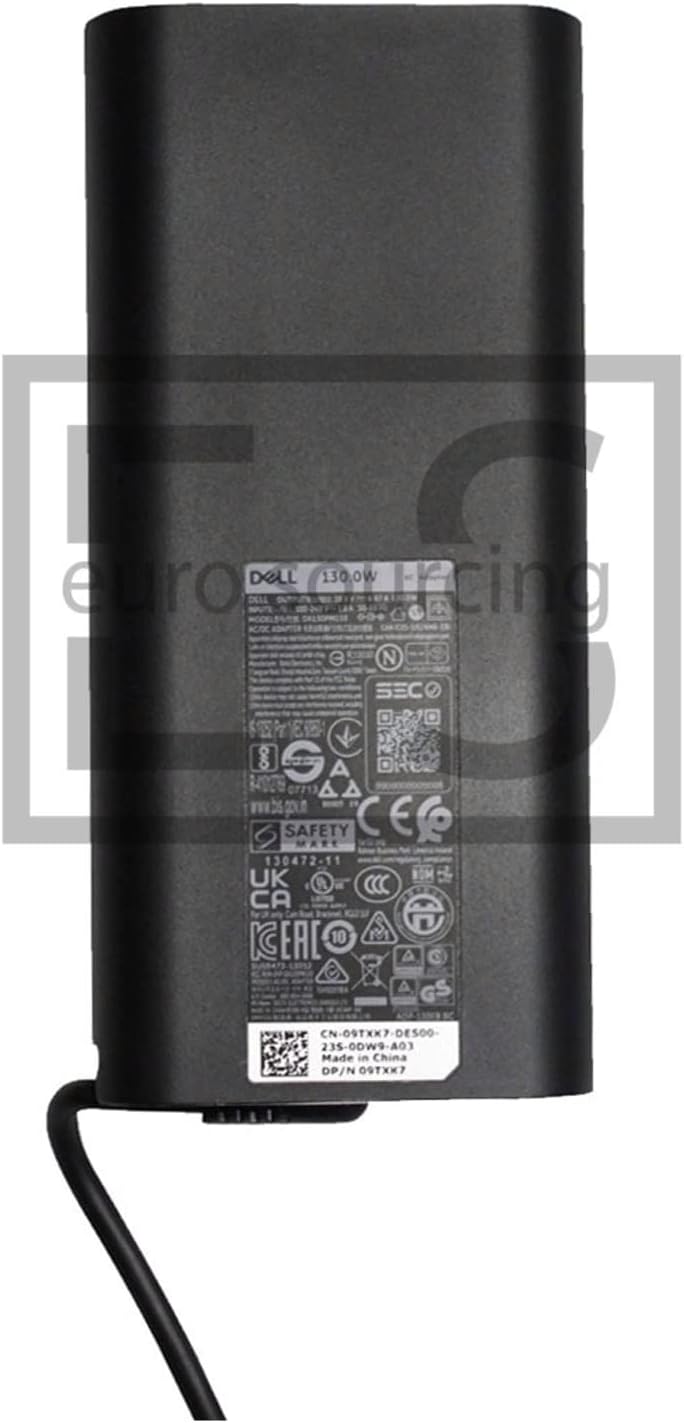 Dell XPS 15 (9560) Original Netzteil 130 Watt abgerundete Bauform