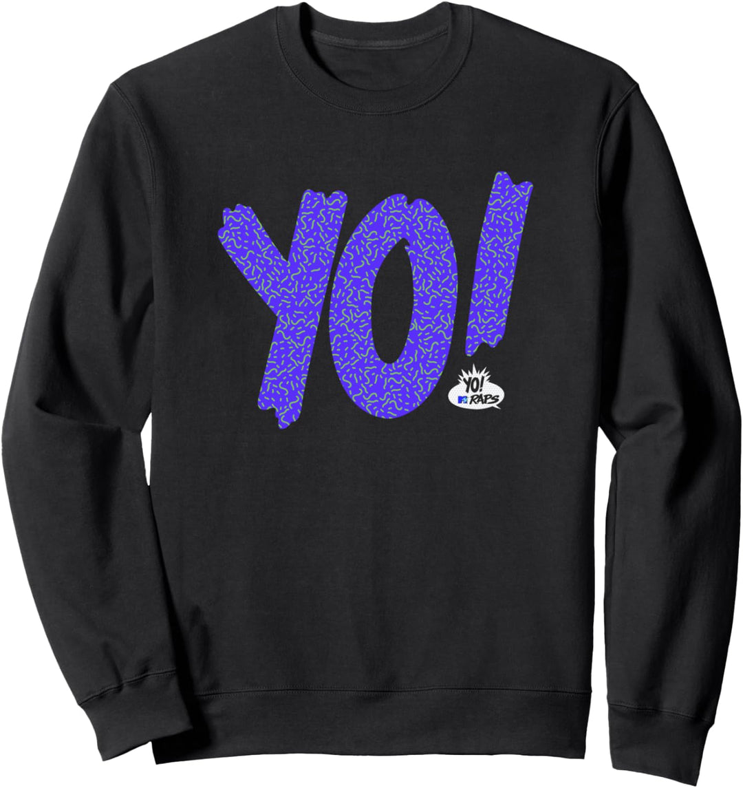 MTV YO RAPS Purple and Green Squiggle Logo V1 Sweatshirt