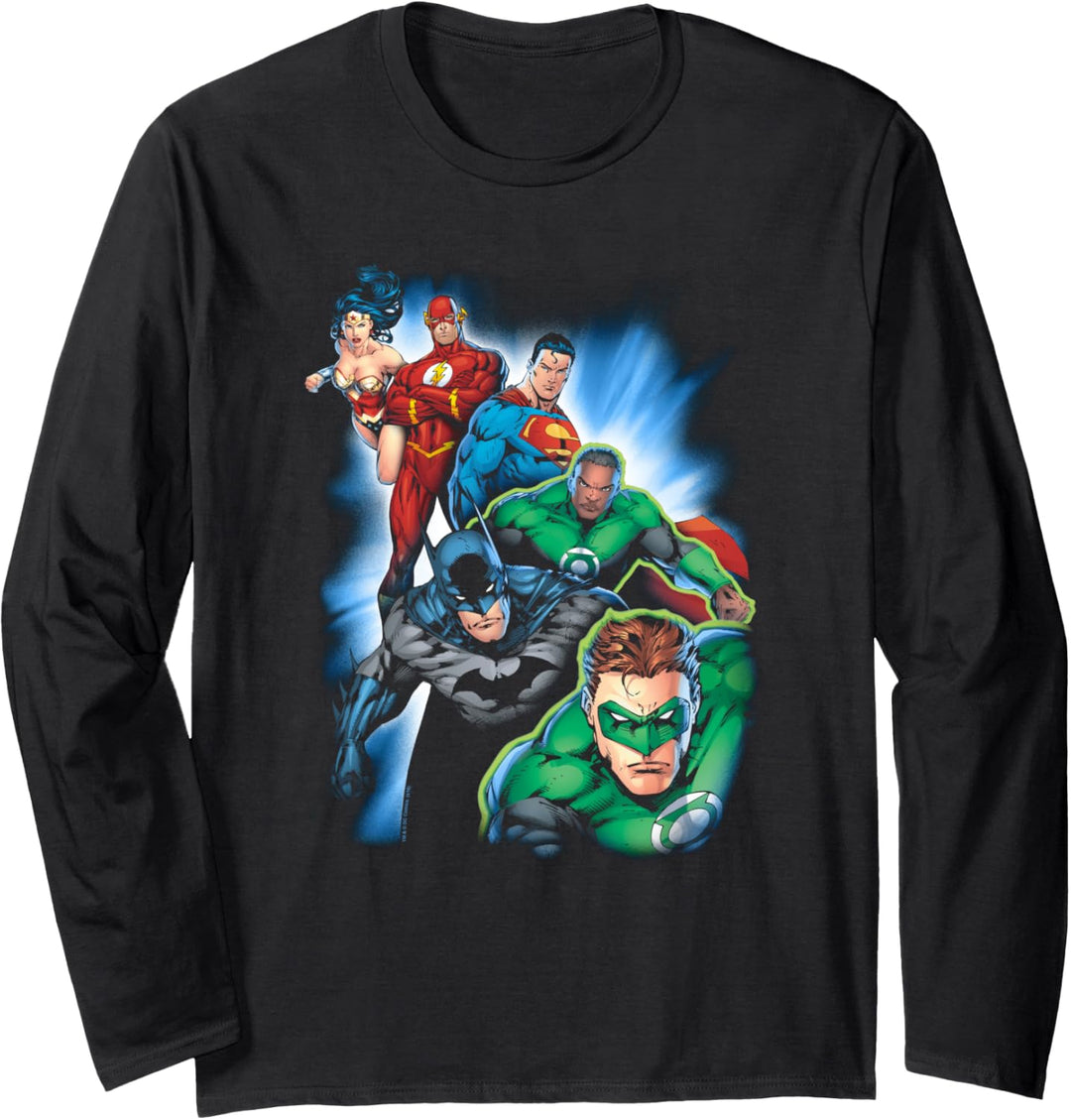 Justice League Heroes Unite Langarmshirt
