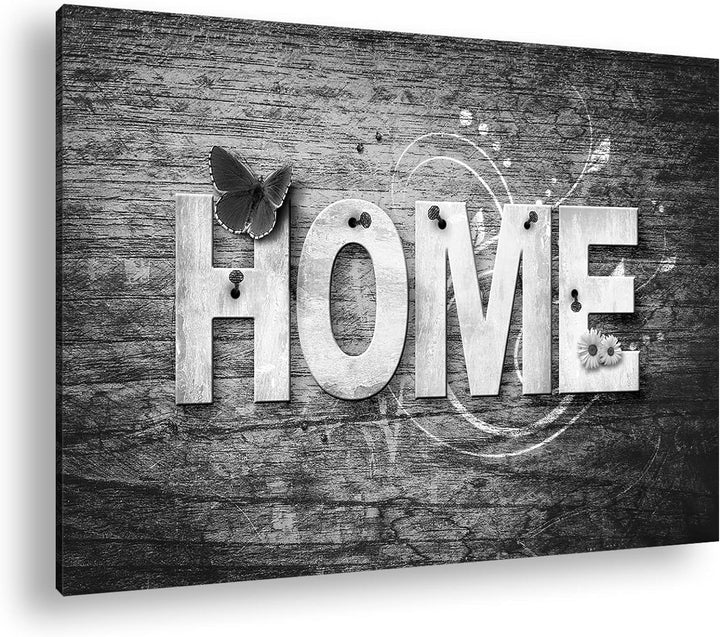 deyoli Home Logo Format: 80x60 Effekt: Schwarz&Weiss als Leinwandbild, Motiv fertig gerahmt auf Echt