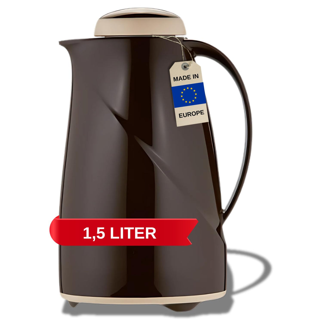 Helios Wave Kunststoff-Isolierkanne, Cappuccino, 1,5 Liter Cappuccino 1,5 Liter, Cappuccino 1,5 Lite