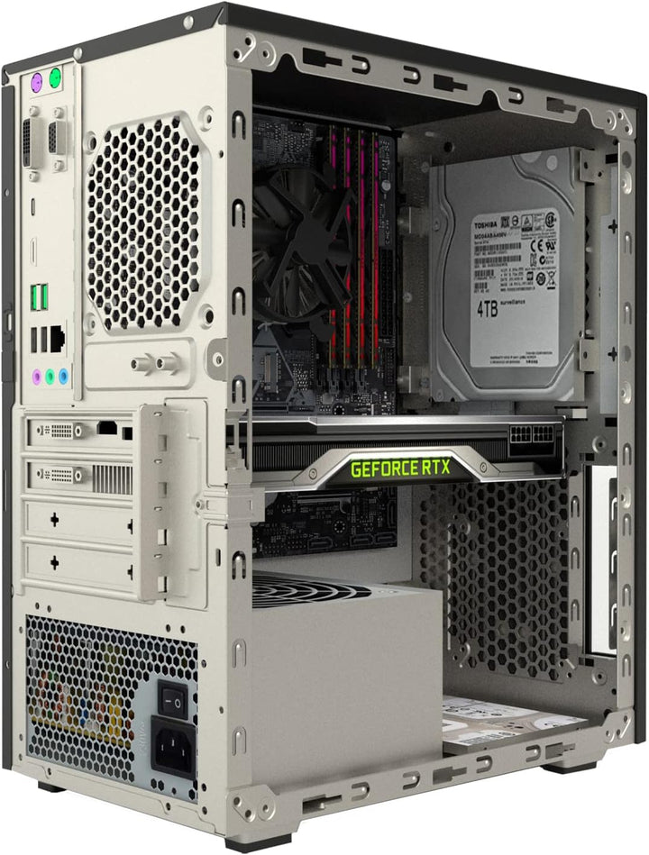 Itek SMALLCOM-P Mini Tower-Gehäuse, mATX, USB3, 2XUSB2, Type-C, Mesh, schwarz, ITOCSCP122