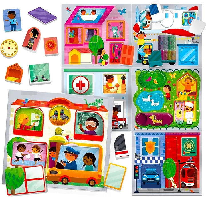 Headu MU23615 Baby Play Town Montessori Pädagogische Spiele, Mehrfarbig, S