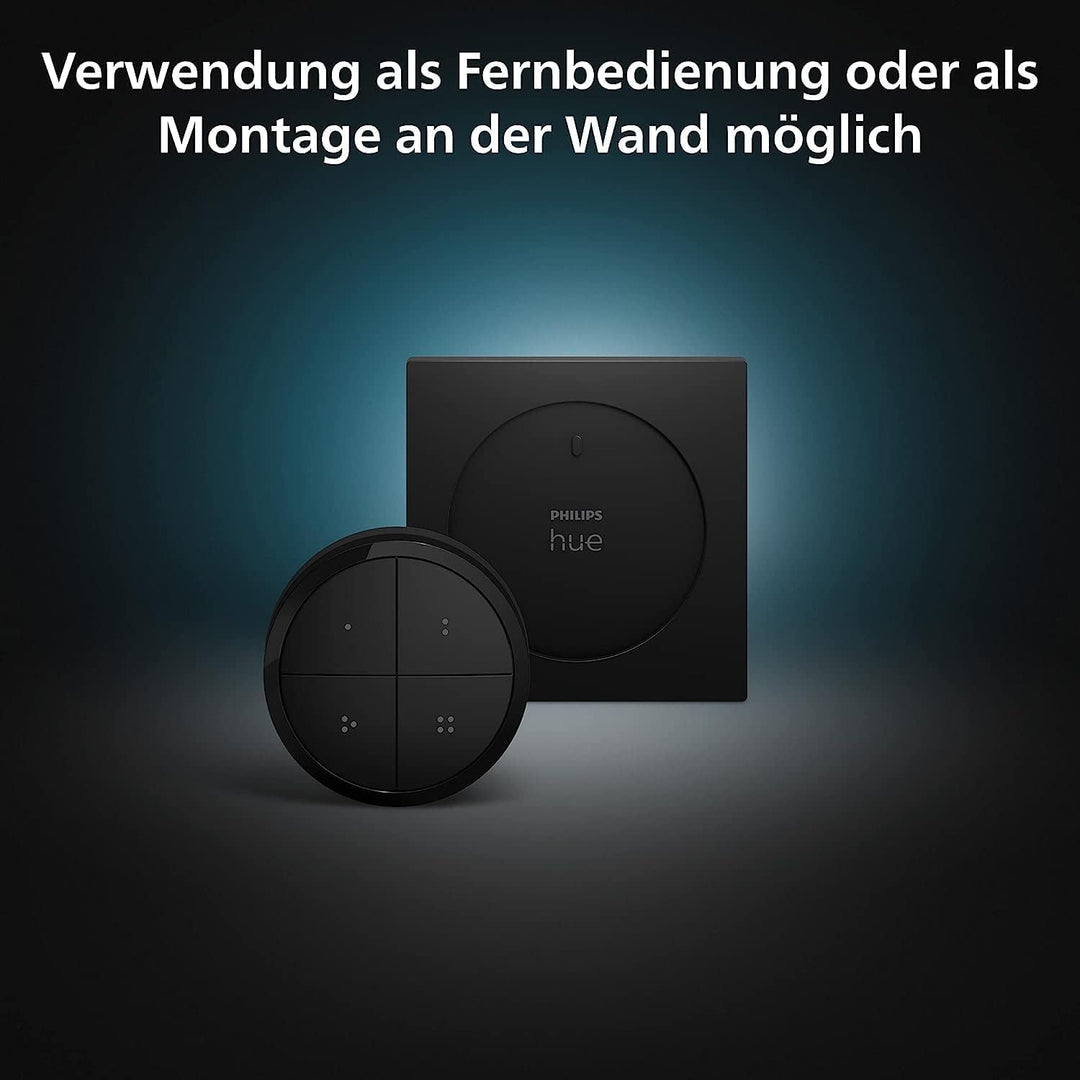 Philips Hue Tap Dial switch Drehschalter, schwarz, personalisierbar via Hue App, Zubehör