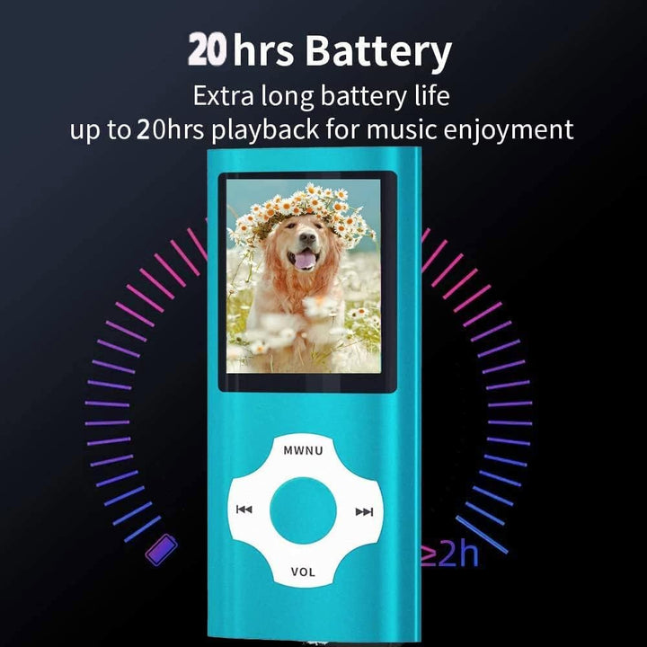 Hotechs MP3-Player/MP4-Player, MP3-Player mit 32 GB Speicherkarte, schlankes Design, digitales LCD-D