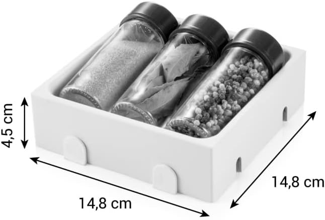 Tescoma Schubladeneinsatz für Gewürzdosen FlexiSPACE 148 x 148 mm, Gewürzdosen
