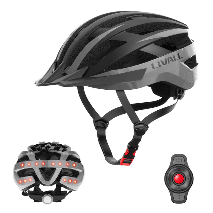 LIVALL Smart Fahrradhelm mit LED Rücklicht und Blinker, Bluetooth Fahrradhelm mit drahtloser Fernbed