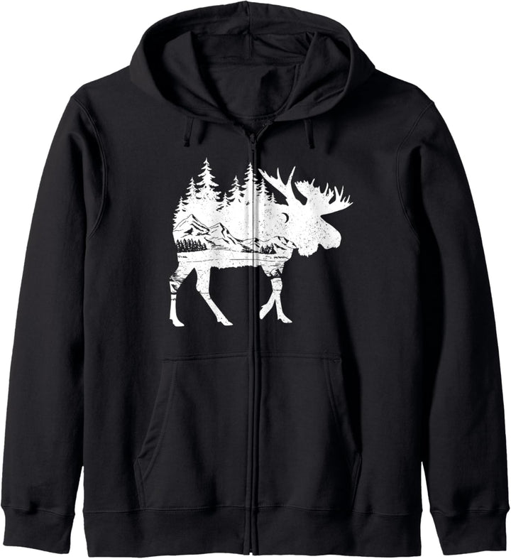 Moose Nature Alaska Wandern, Angeln, Camping, Jagd, Geschenk Kapuzenjacke