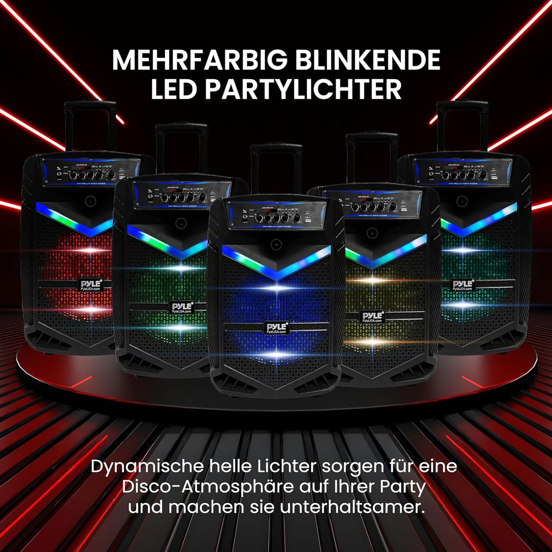 Pyle PA Bluetooth Lautsprecher, Karaoke Maschine und Karaoke Mikrofon, Musikbox Bluetooth Box, Party