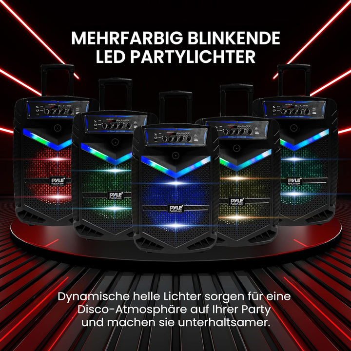 Pyle PA Bluetooth Lautsprecher, Karaoke Maschine und Karaoke Mikrofon, Musikbox Bluetooth Box, Party