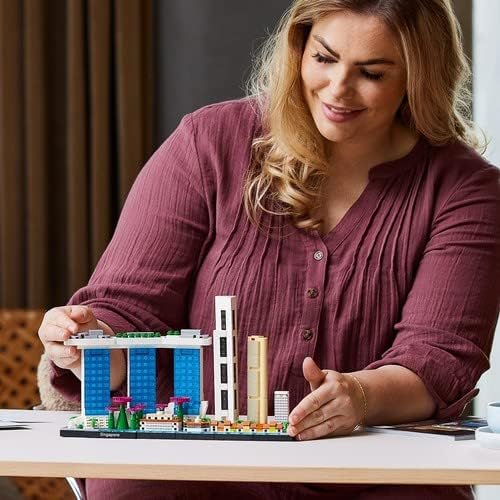 LEGO 21057 Architecture Singapur Modellbausatz für Erwachsene, Skyline-Kollektion, Home Deko zum Bas
