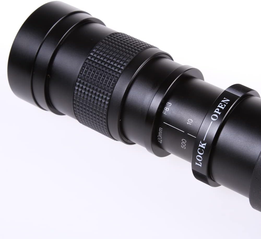 Hersmay 420-800 mm F/8.3-16 Teleobjektiv Zoomobjektiv Manueller Fokus Superteleobjektiv AF Mount für