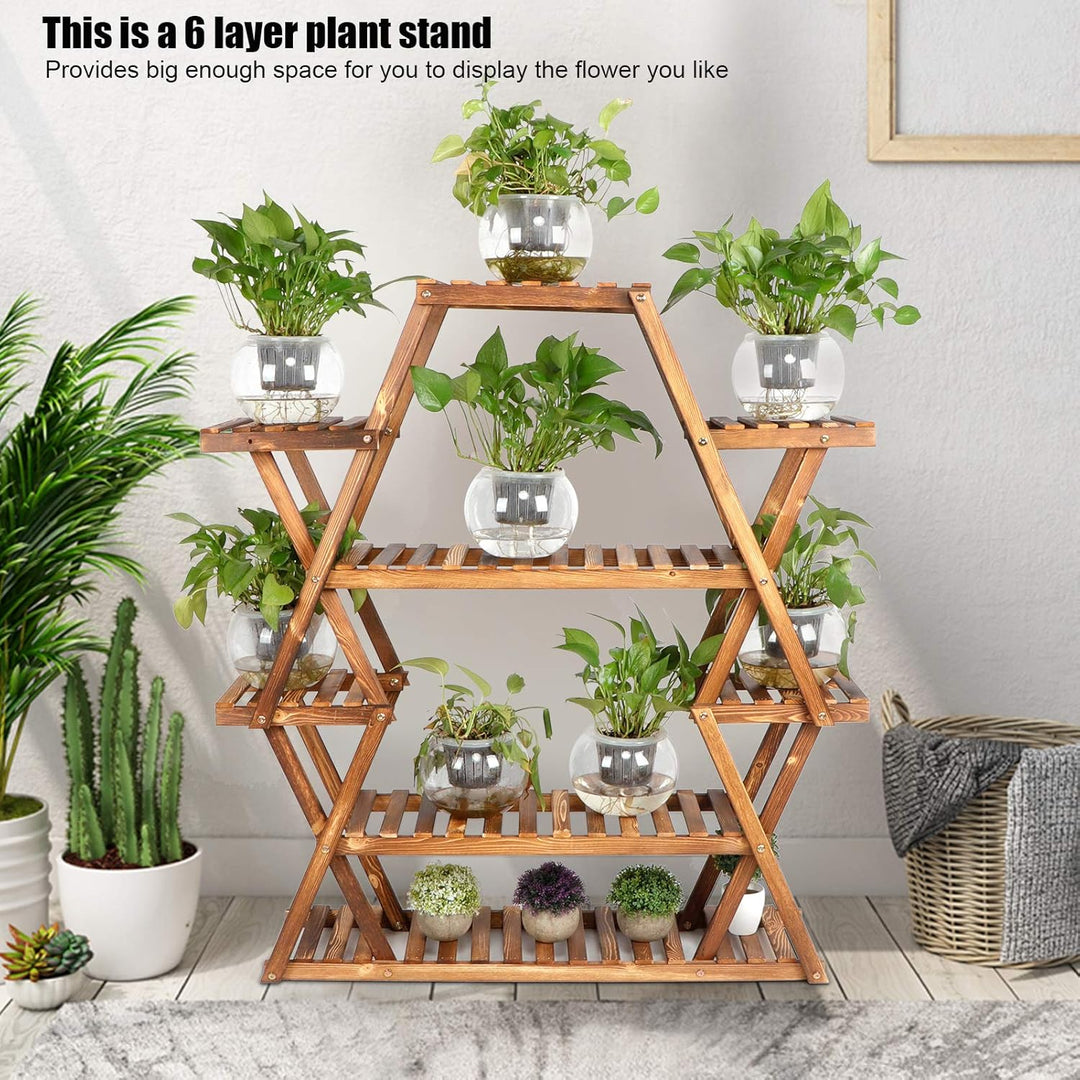 Pflanzenregal Blumenregal Blumenständer Standregal Holz Pflanze Stehen Topf Blume Organizer Pflanzen