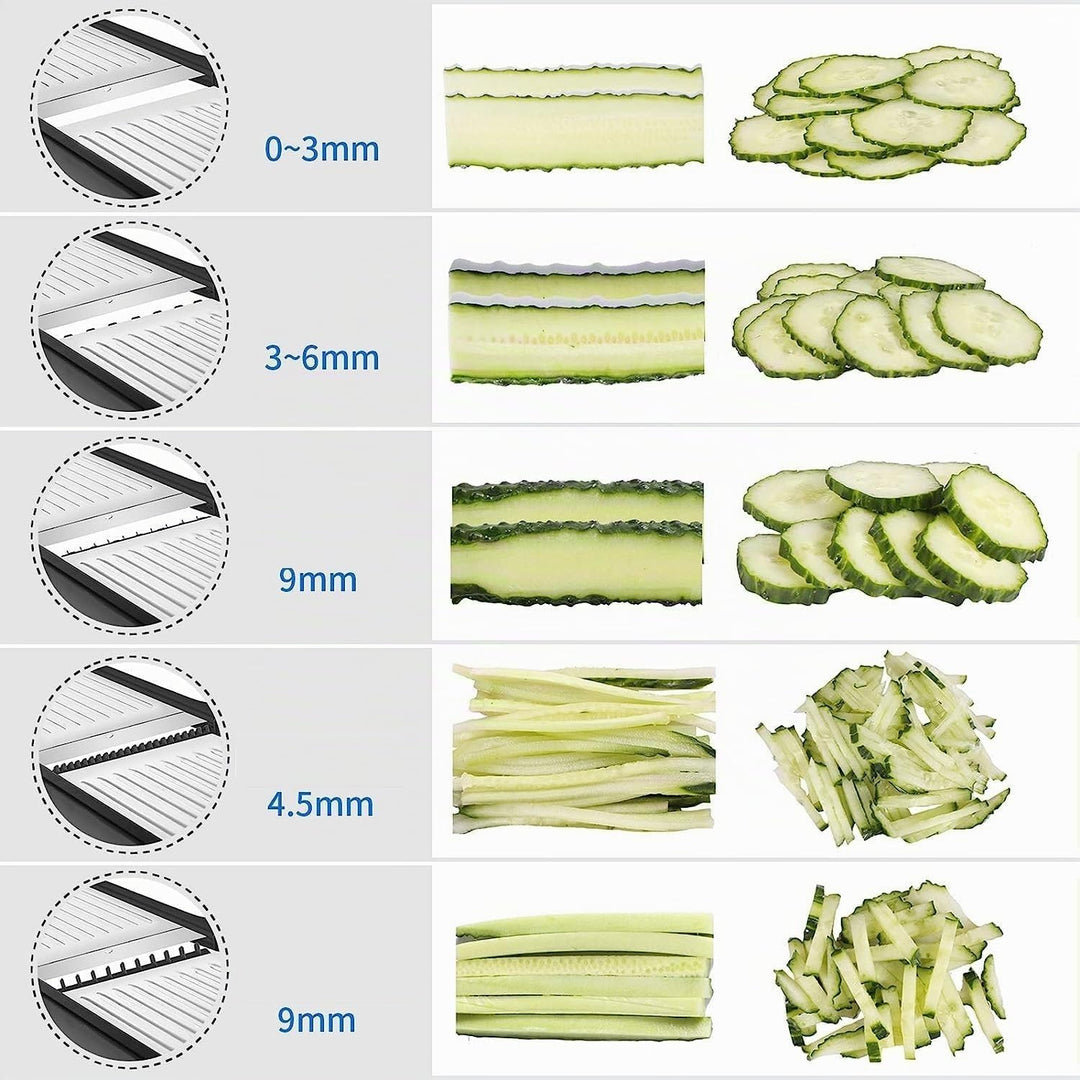 MILcea Gemüsehobel Mandolinenschneider, Multifunktion Edelstahl Gurkenhobel, Verstellbar Kartoffelre