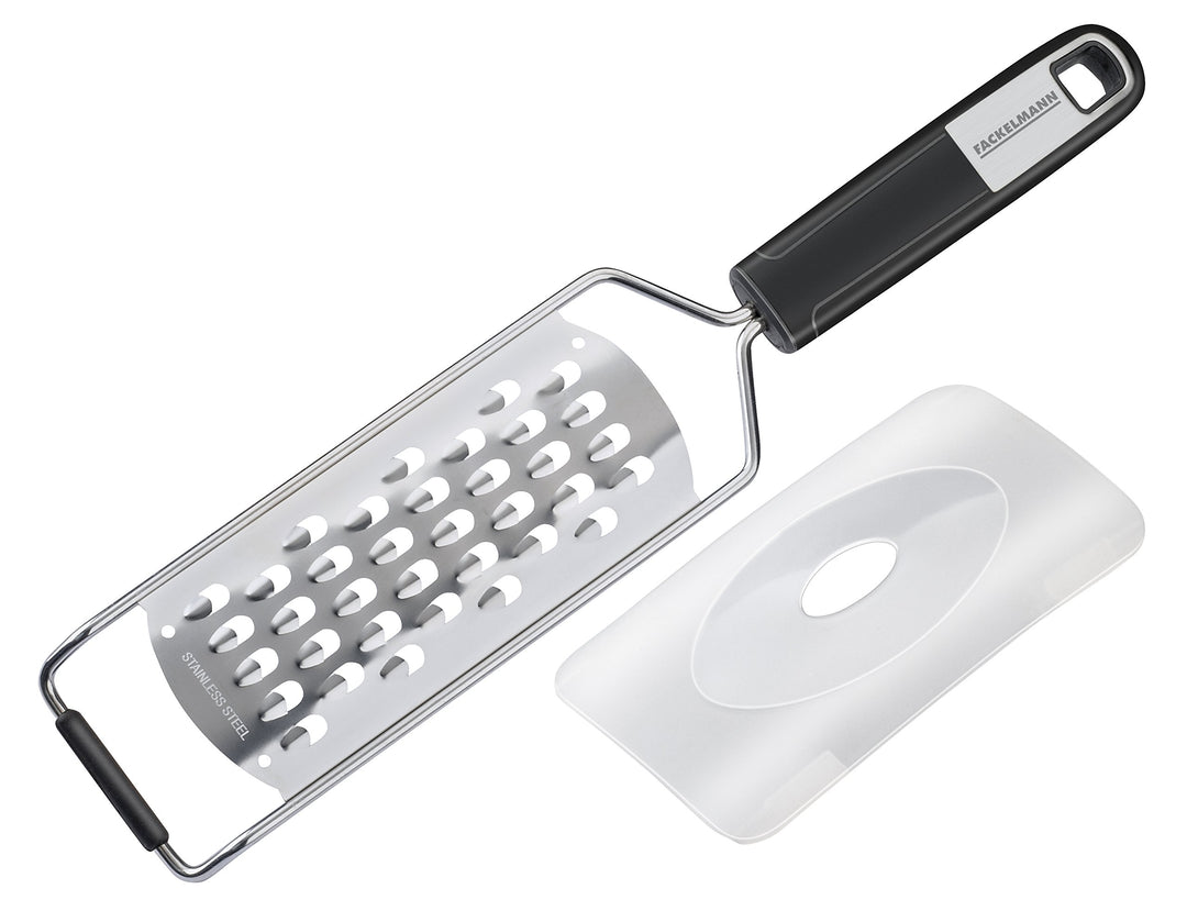 Fackelmann Handreibe grob 30 cm SENSE, Hobel mit Funktionsteil aus Edelstahl, ergonomischem Soft-Tou