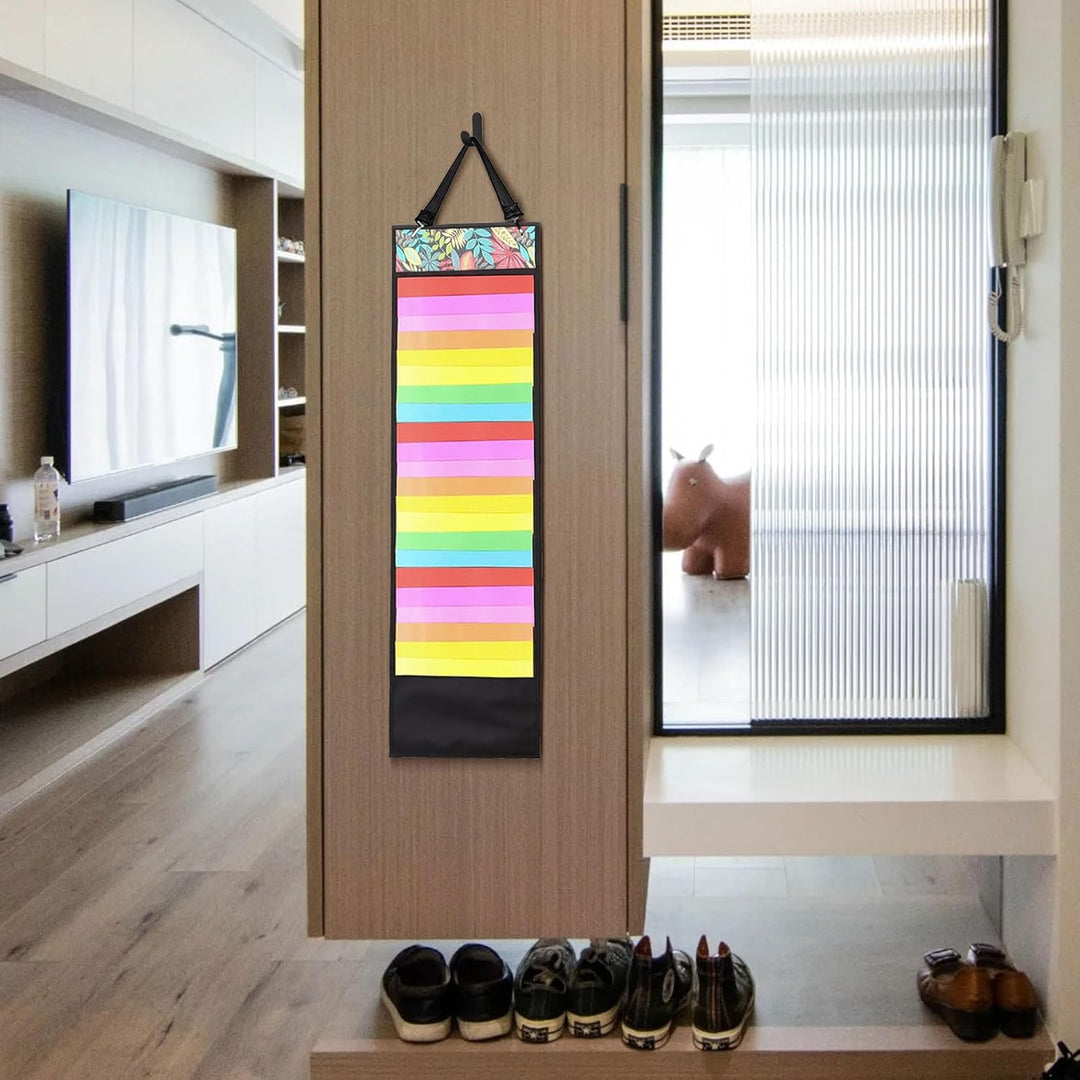 Vinyl-Rollenhalter, 24 Fächer und 23 Taschen, Vinyl-Aufbewahrungsregal, Wandhalterung, über der Tür,