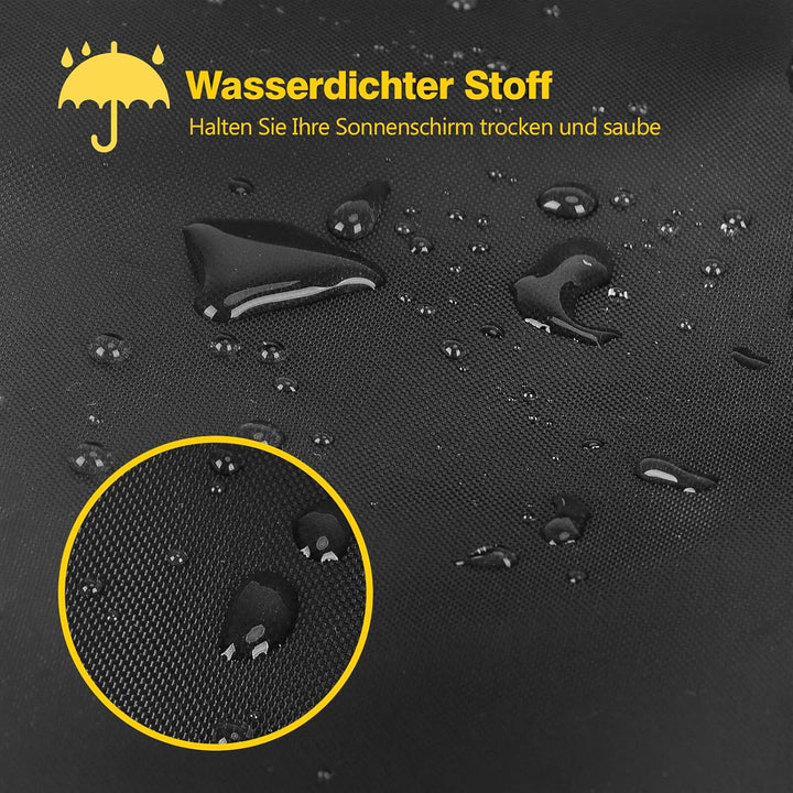Sonnenschirm Schutzhülle mit Stab, Ampelschirm Schutzhülle 2 bis 4 M Schirmhülle, Wetterfeste, UV-An
