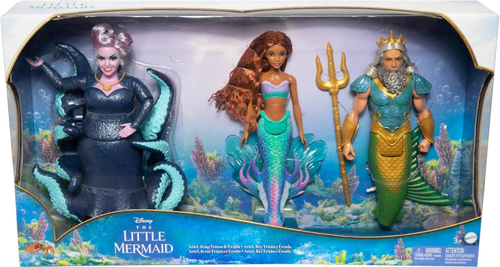 DISNEY Arielle, die Meerjungfrau - König Triton, Ursula und Arielle in bekannten Outfits, beweglich