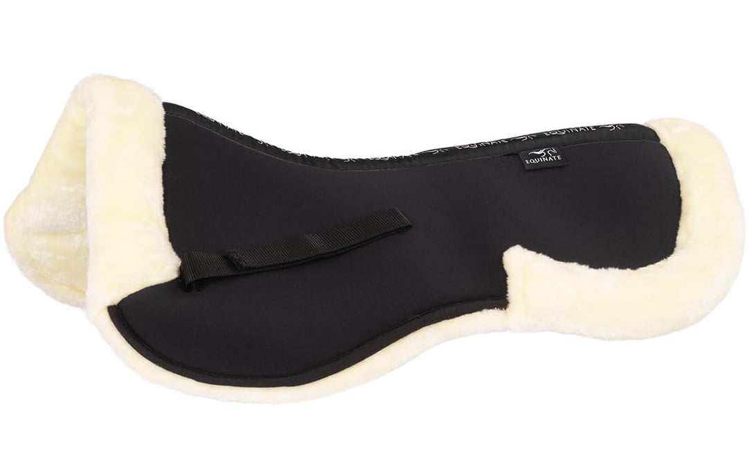 Equinate Memory Foam Sattelpad Austin mit weichem synthetischem Lammfell S - Sattelkissen für Pferd