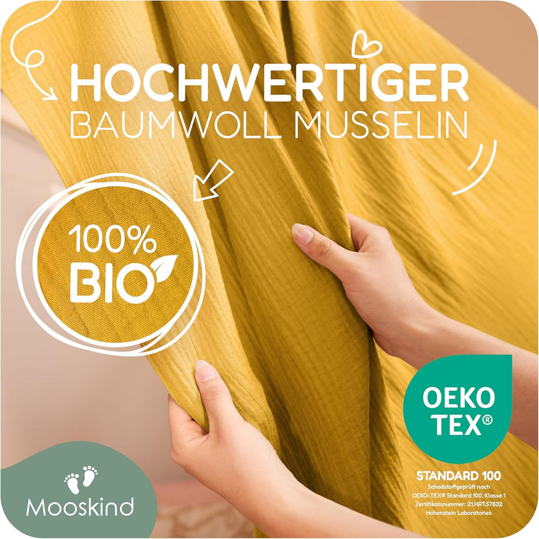Hausbett Himmel – Aus weichem Musselin in 7 Farben – 100% Bio-Baumwolle – Traumhafte Hausbett Deko &