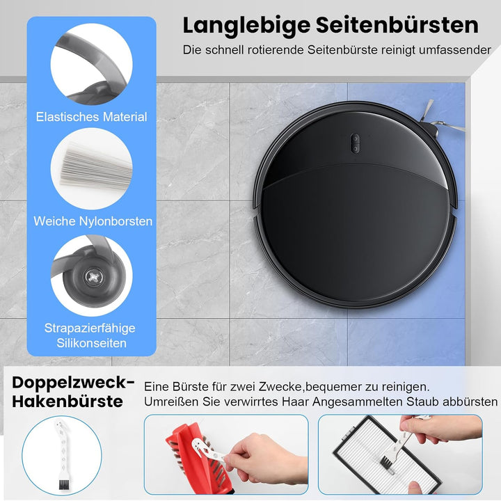 21 Stück Zubehörset für Roborock Qrevo Curv 2 Pro/Qrevo Curv 2 ProX/Saros 10R/Saros 20/Qrevo Edge 2