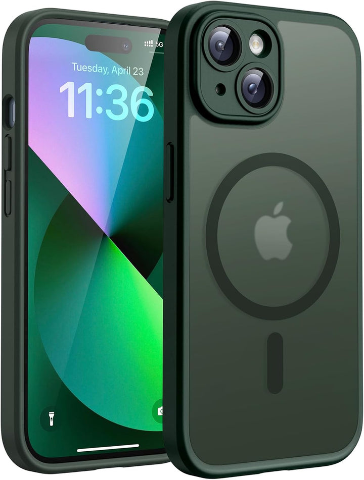 TOCOL 3 in 1 für iPhone 13 Hülle für MagSafe, Vollständiger Kameraschutz Stossfest Kratzfest Magneti