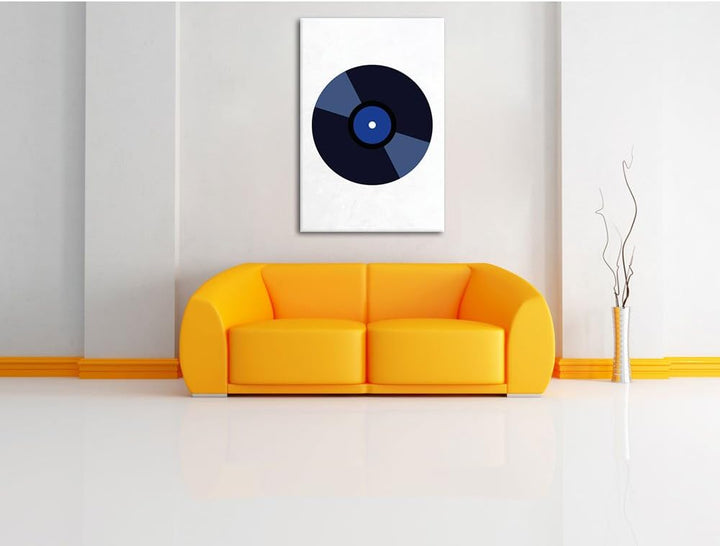 Pixxprint Rock 'n' roll Schallplatte als Leinwandbild/Grösse: 100x70 / Wandbild/Kunstdruck/fertig be