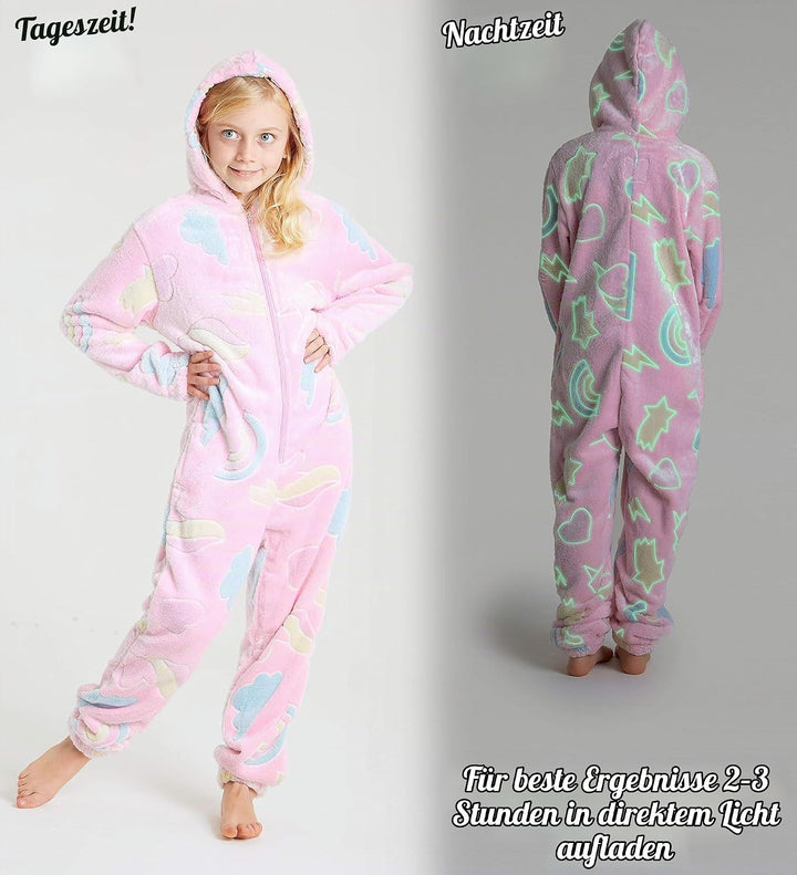 CityComfort Jumpsuit Kinder Einteiler Fleece Overall Onesie Kinder Mädchen Jungen 4-14 Jahre 9-10 Ja