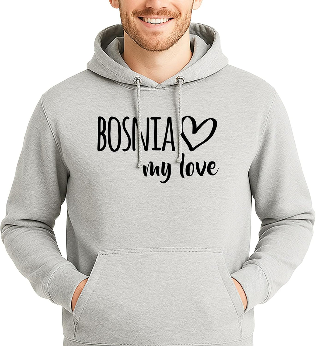 Huuraa Unisex Hoodie Bosnia My Love Pullover Vegan Grösse S-3XL für alle die Bosnien lieben Geschenk