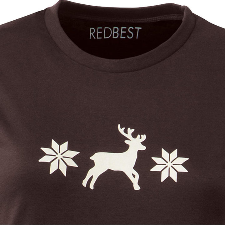 REDBEST Damen-Schlafanzug Single-Jersey braun Grösse 36