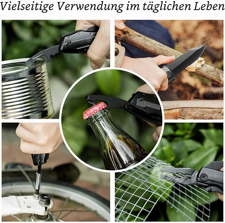 Geschenke für männer, BIBURY 5 in 1 Multifunktionsmesser, Weihnachtsgeschenke Faltbares Multitool Ta