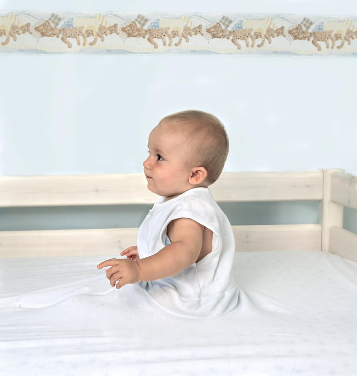 Fixdecke Kinderbett spickzettel 70 x 140cm (Weiss)