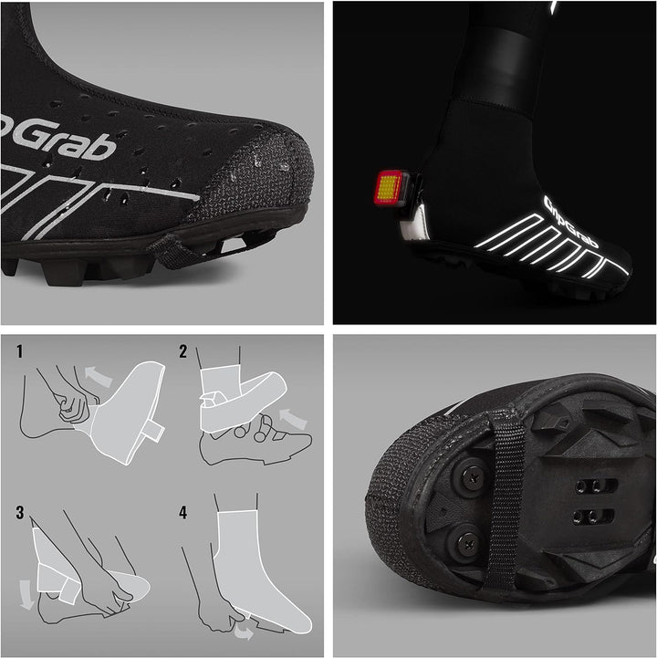GripGrab RaceThermo X Neopren Winter MTB CX Gravel Bike Überschuhe wasserdichte Winddichte Thermo Ra