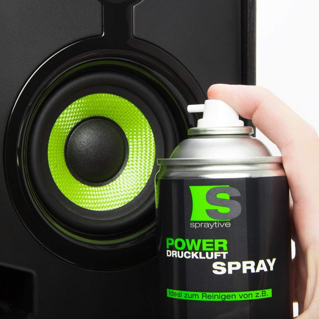6 x 750ml Spraytive Power Druckluftspray/Druckluftreiniger mit 100mm Sprühverlängerung - PC Reinigun