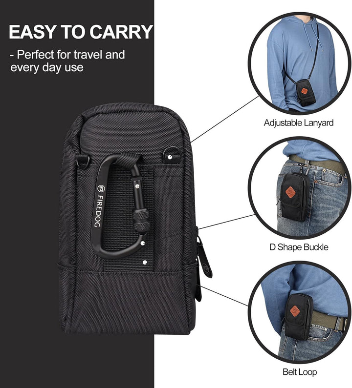 Firedog Geruchssichere Tasche, Taschenformat (Schwarz), Schwarz