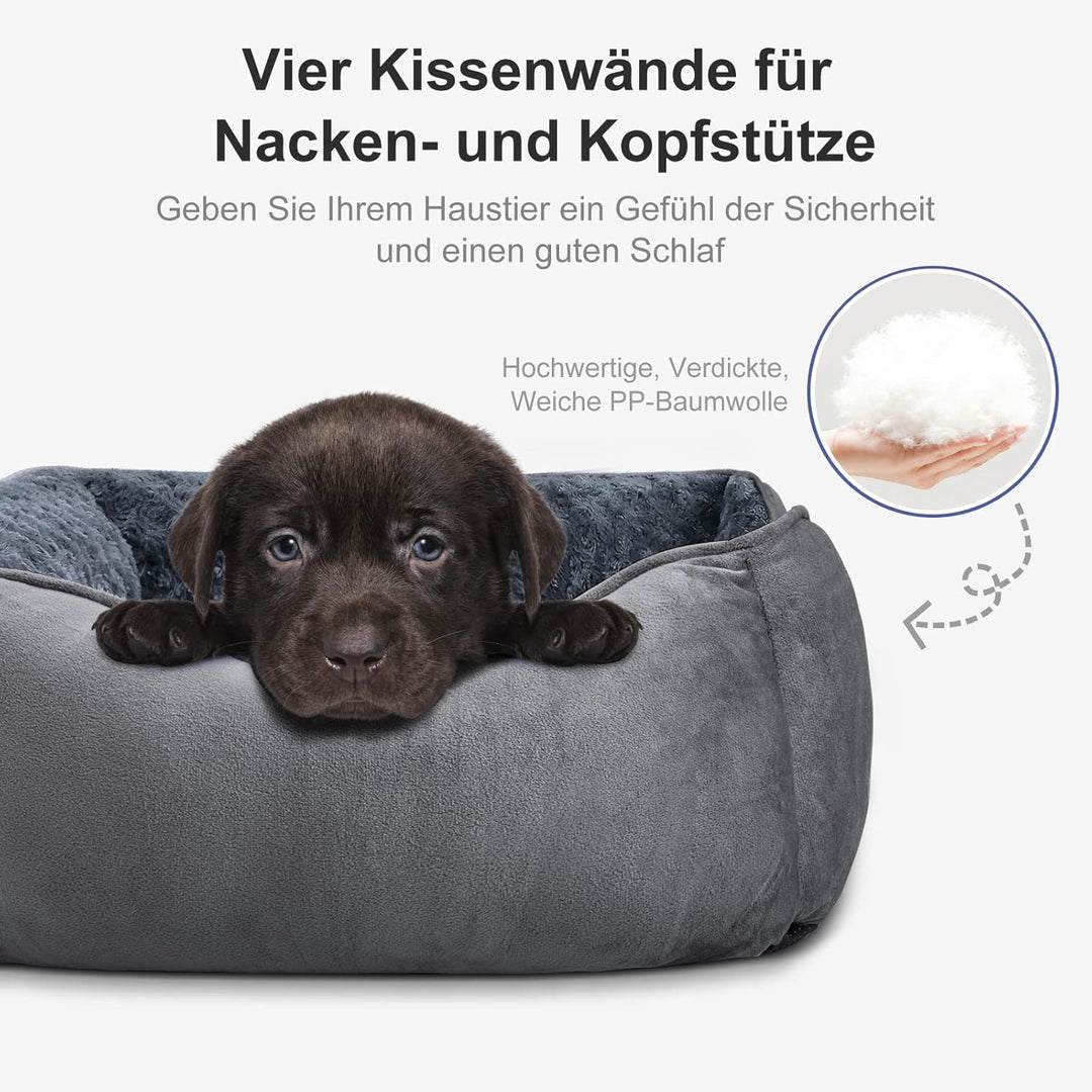 JOEJOY Hundebett Hundekorb Waschbar Hundekörbchen rutschfeste Hundebetten Flauschig Hundematratze mi