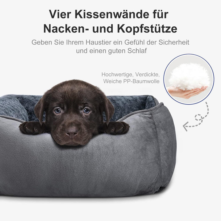 JOEJOY Hundebett Hundekorb Waschbar Hundekörbchen rutschfeste Hundebetten Flauschig Hundematratze mi