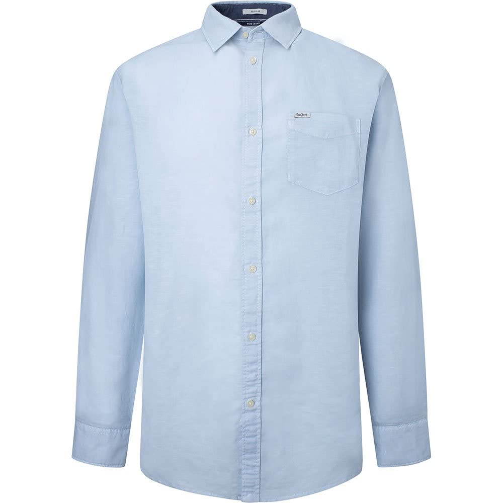 Pepe Jeans Herren Parker Shirt M Blue (Bleach Blue), M Blue (Bleach Blue)