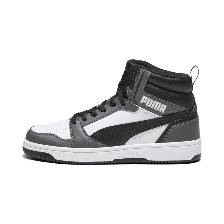 Puma Unisex Rebound V6Sneaker 46 EU Puma White Puma Black Shadow Gray, 46 EU Puma White Puma Black S