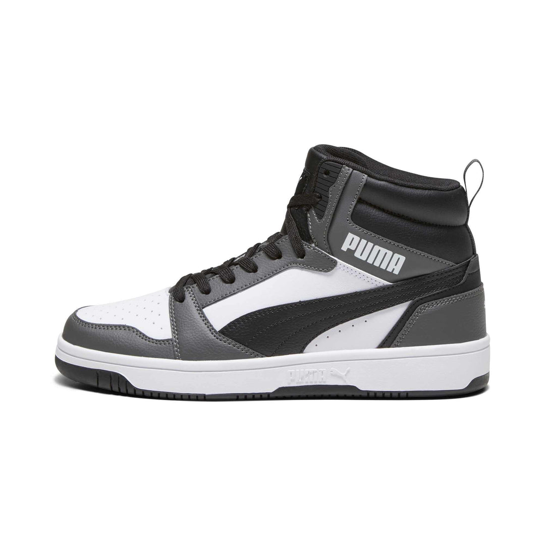 Puma Unisex Rebound V6Sneaker 44.5 EU Puma White Puma Black Shadow Gray, 44.5 EU Puma White Puma Bla