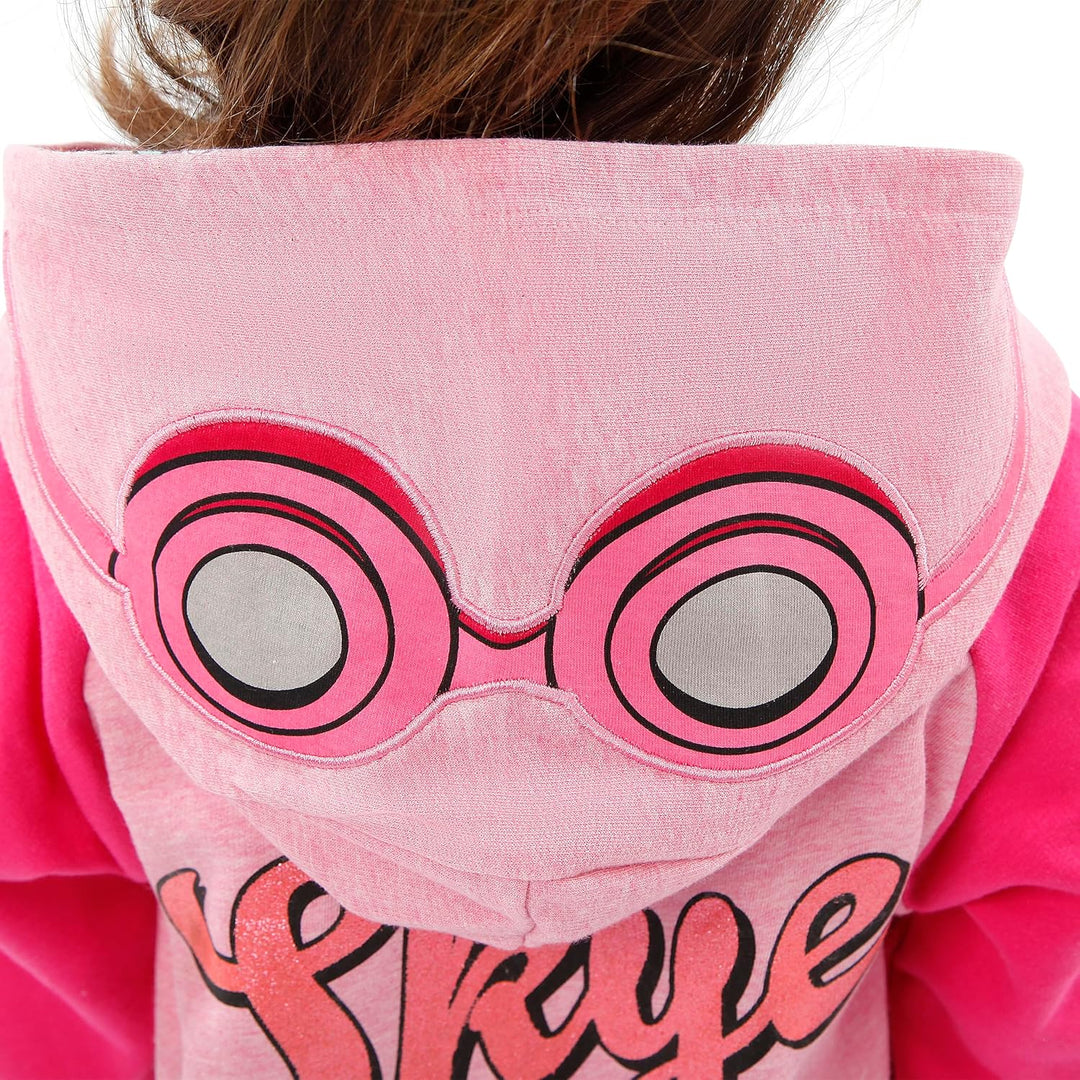 PAW PATROL Pullover Mädchen | Skye Zipper Hoodie | Glitzer Kapuzenpullover für Kinder, 92